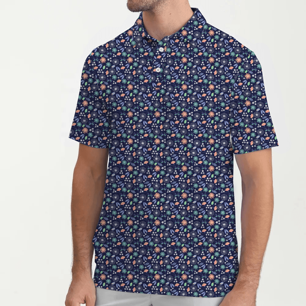 Blue Bloomer Polo - Luxxe Golf